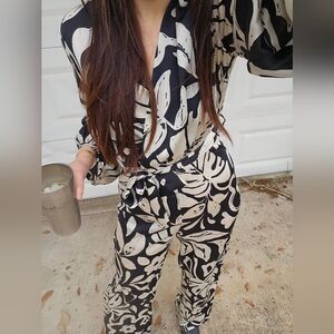 Zara Floral jumpsuit